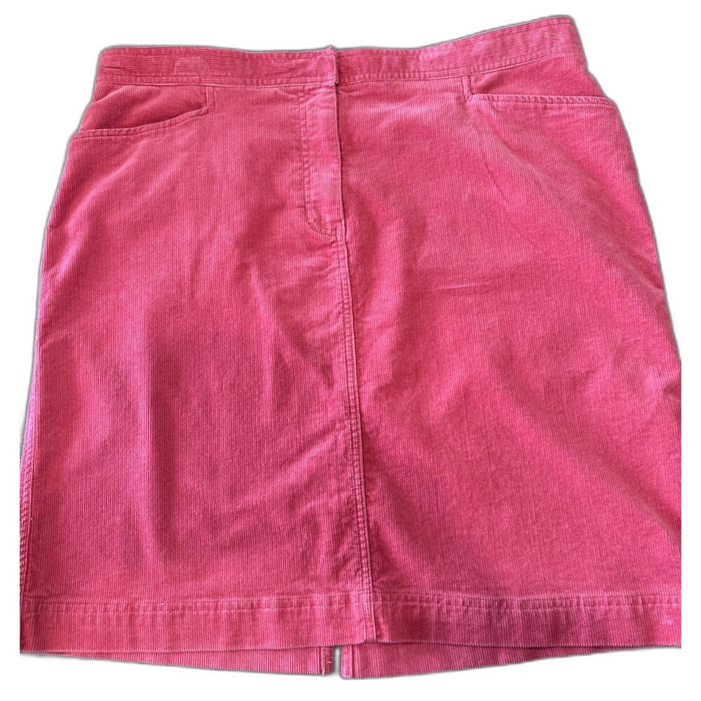 Jones Sport Pink Corduroy Pencil Skirt Size 12 Cotton Spandex Festival Beach
